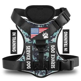 Reflective Breathable Solid Color Polyester Dog Strap (Option: Camouflage colour-L)